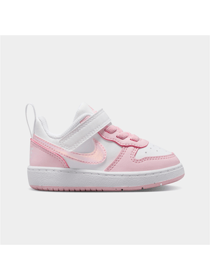 Junior Infant Nike Court Borough Low White/Pink Sneakers