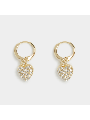 Hoop Earrings with Pearl & Stone Detail