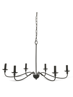 chandelier swoop arm black 92 x 152cm