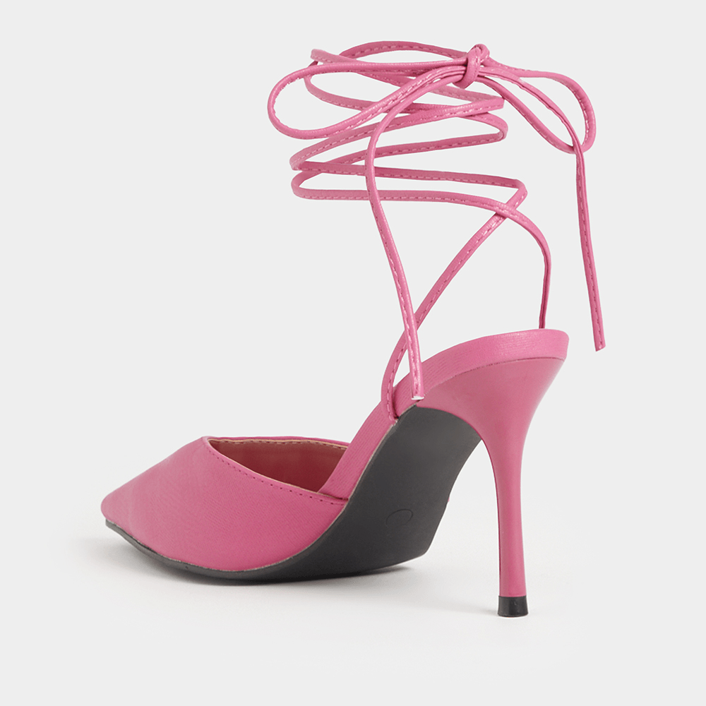 womens pink strappy heels