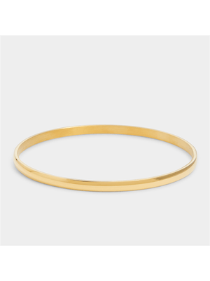 Stainless Steel 4mm Gold Plated Solid Bangle