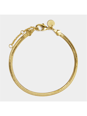 18ct Gold Plated Snake Chain Bracelet