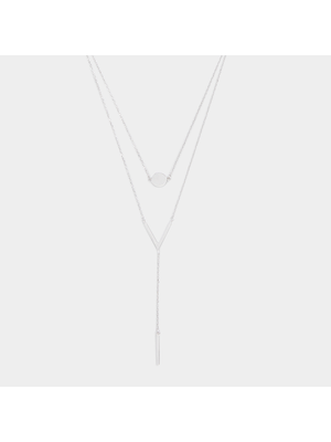 Sterling Silver Double Layer Necklace