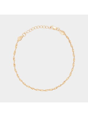 18ct Gold Plated Dainty Twisted Bracelet