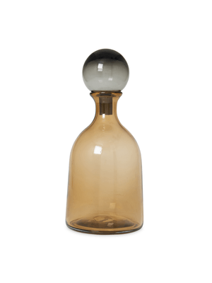 glass bottle wide & short with stopper
