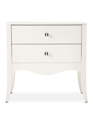 Scarlet Bedside Chest White Lacquer