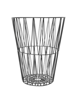 metal basket tapered black 50x40cm