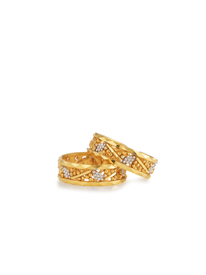 Two-Tone 9ct Yellow Gold Toe Rings