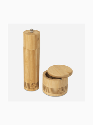 masterchef bamboo salt box with spoon