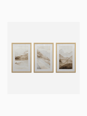 Framed Watercolour Mountains Set/3