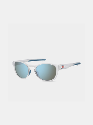Tommy Hilfiger Round Matte Transparent Sunglasses - 2047512M4543J