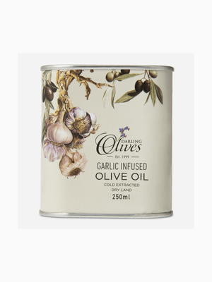 darling garlic infused olive oil tin 250ml