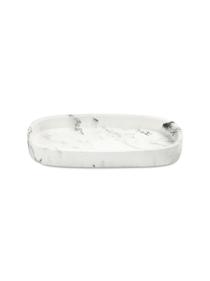 tray marble resin white 22x12cm