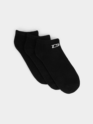 Ts Trainer Liner Black 3-Pack Socks
