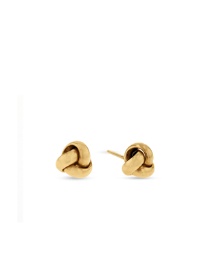 Yellow Gold, Classic Knot Stud Earrings