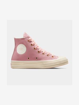 Converse Women’s  Chuck 70 Hi Ribbon Dusty-Pink Sneaker