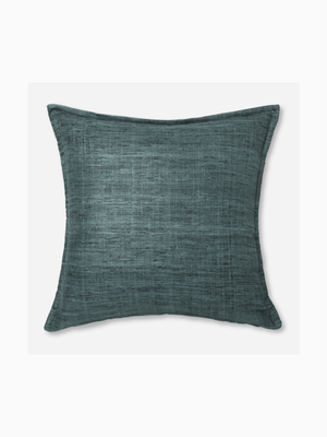 Scatter Cushion Raw-Silk Teal 50x50
