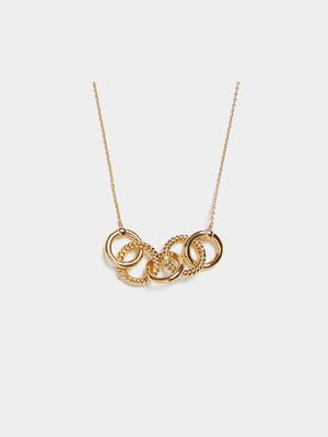18ct Gold Plated Interlocked Links Necklace