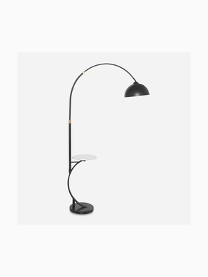 Curved Floor Lamp with Table
