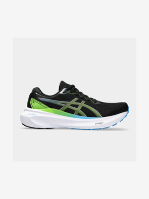 Mens Asics Gel-Kayano 30 Black/Green Running Shoes