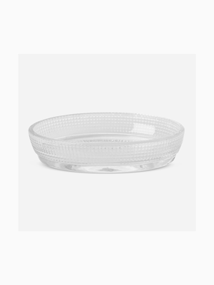 soap dish textured glass 10x14.4cm