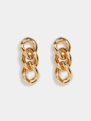 18ct Gold Plated Chain Drop Earrings