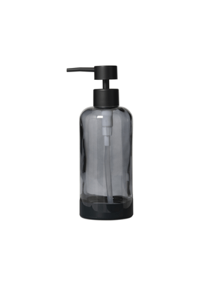 soap dispenser black glass 19x7cm