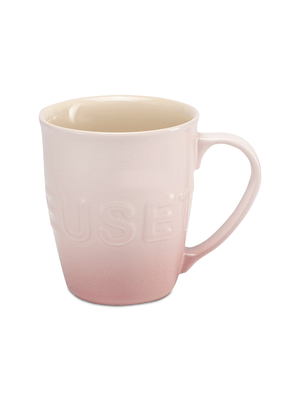 le creuset extra large logo mug shell pink 580ml