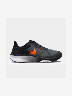 Mens Nike Air Zoom Structure 25 Grey/Orange Running Shoes