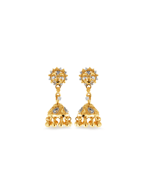 Two-Tone 9ct Gold Jumki Drop Earrings