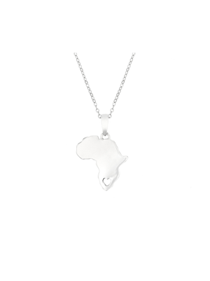 Sterling Silver Africa Pendant With Heart