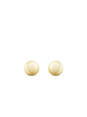 Sterling Silve & Yellow Gold  10mm Half Ball Stud Earrings