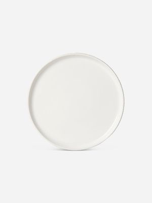 White Side Plate Fluted