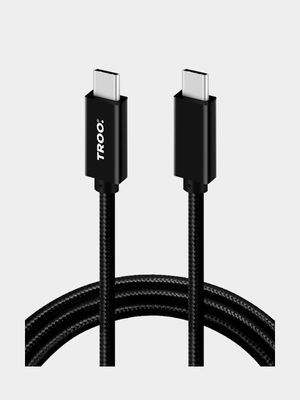 TROO Certified Fast Charge 30W Type-C To Type-C Braided Cable – 3 m