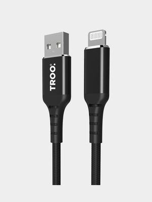 TROO Certified Fast Charge 30W USB To Lightning MFI Braided Cable – 2 m