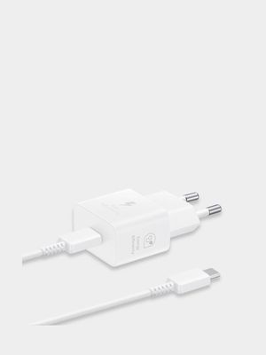 Samsung 1 Port Fast Travel Adapter With Type-C Cable 25W