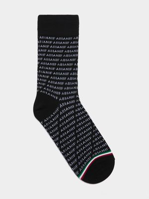 Fabiani Men's Logo Anklet Black/White Socks