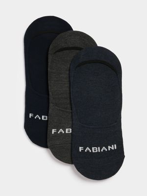 Fabiani Men's 3-Pack Invisible Socks