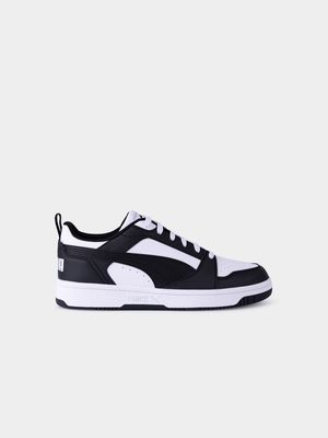 Mens Puma Rebound V6 Black/White Sneaker