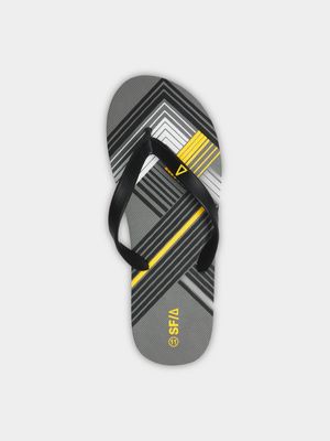 Sneaker Factory Graphic Grey Flip Flops