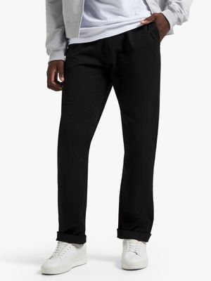 Jet Men's Black Peached Chino Casual Pants