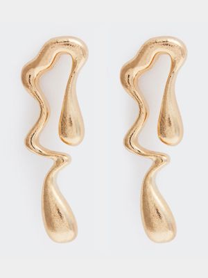 Women's Gold Melting Drop Earrings