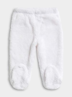 Jet Infant Unisex White Fleece Leggings