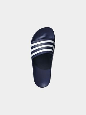 Men's adidas Adilette Aqua Blue/White Slides