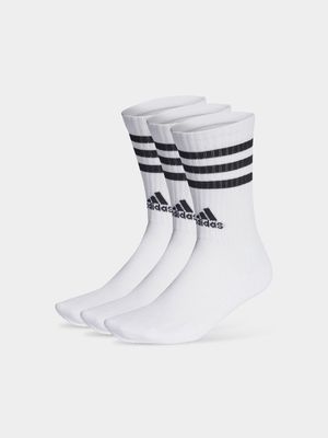 adidas 3-stripes White Crew Socks 3-pack