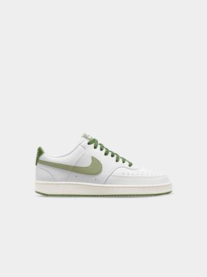 Mens Nike Court Vision Low White/Olive Shoes