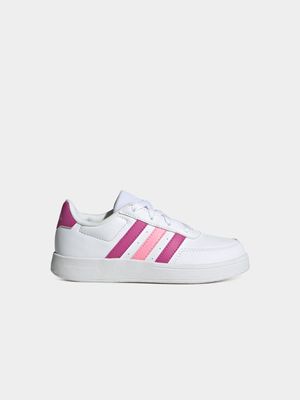 Junior Adidas Breaknet 2.0 White/Pink Sneaker