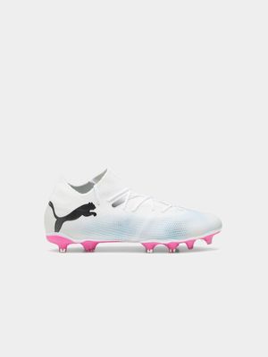 Mens Puma Future 7 Match FG White/Pink Boots