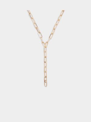 Women's Gold Linear Chain Necklace