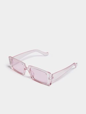 Women's Pink Square Frame Sunglasses